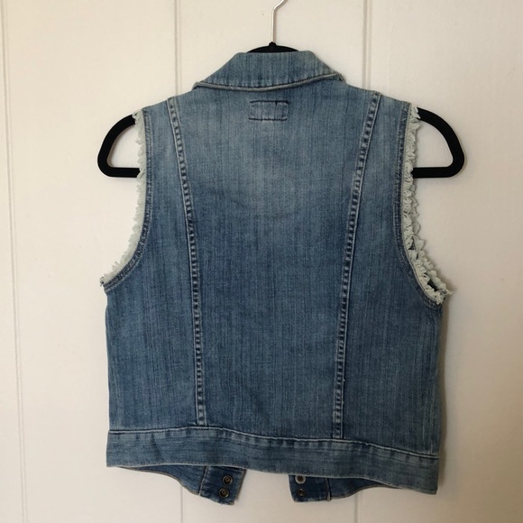 Current/Elliott denim vest in super loved wash - Picture 4 of 6
